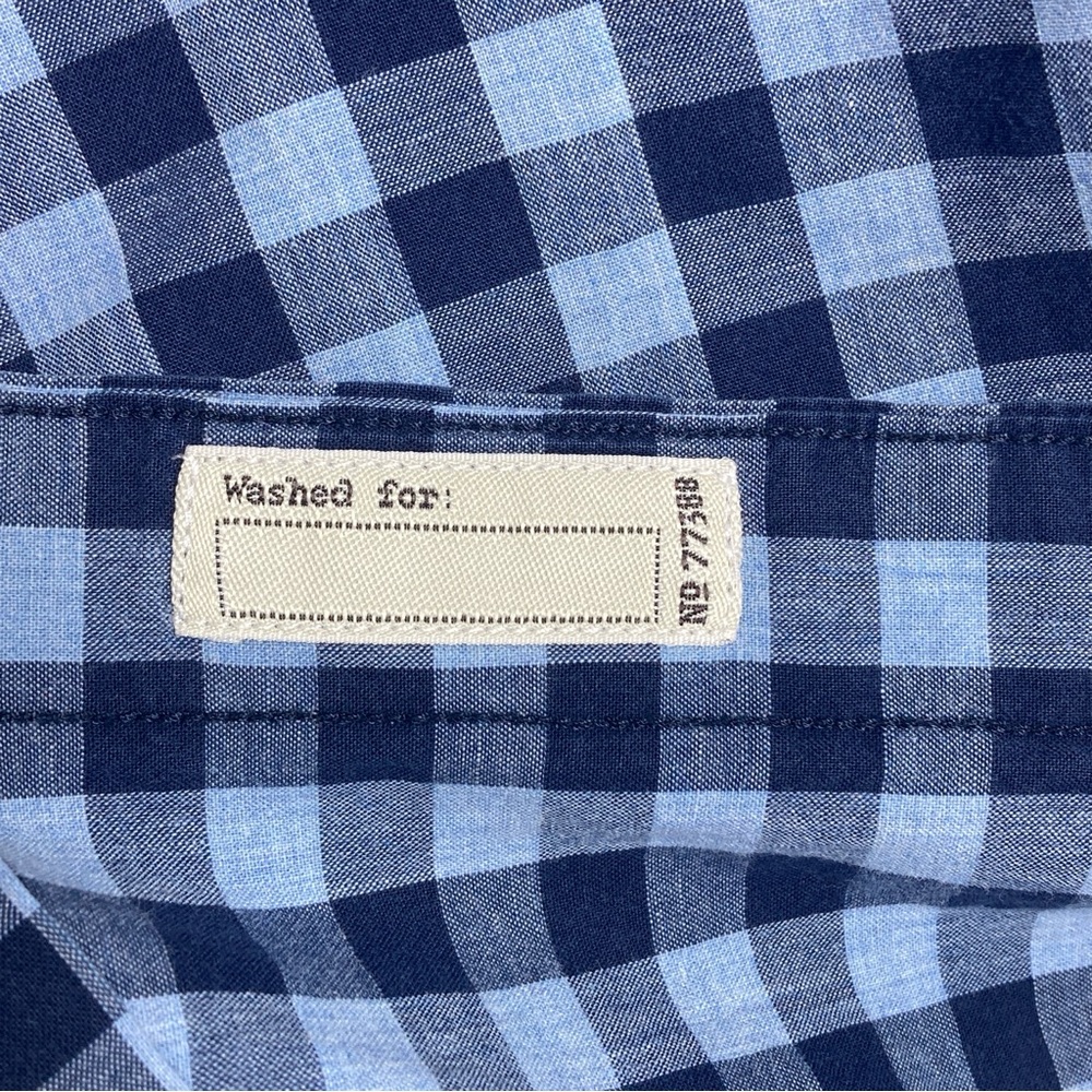 J. Crew Men's Medium Lightweight Slim Fit Gingham Button-Down Shirt Blue Cotton - Picture 10 of 16